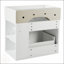 Meuble-lavabo flottant mural de 21,8 po avec lavabo, tiroir, tablette réglable et porte-papier hygiénique-1626560945