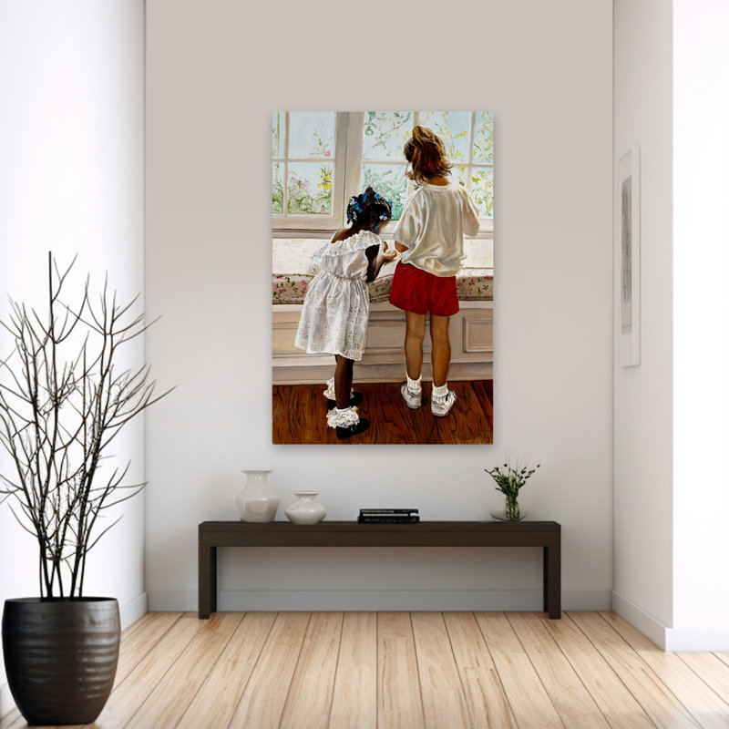 Best Friends - Art figuratif multicultures pour enfants, H 60 po x l 40 po