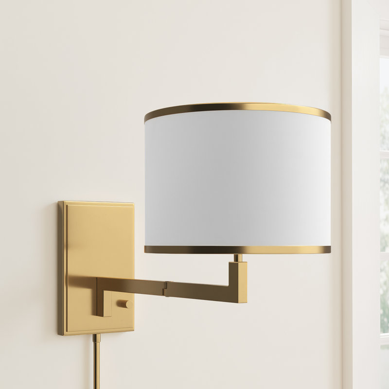 Cobblefield Iron Swing Arm Sconce, Aged Brass