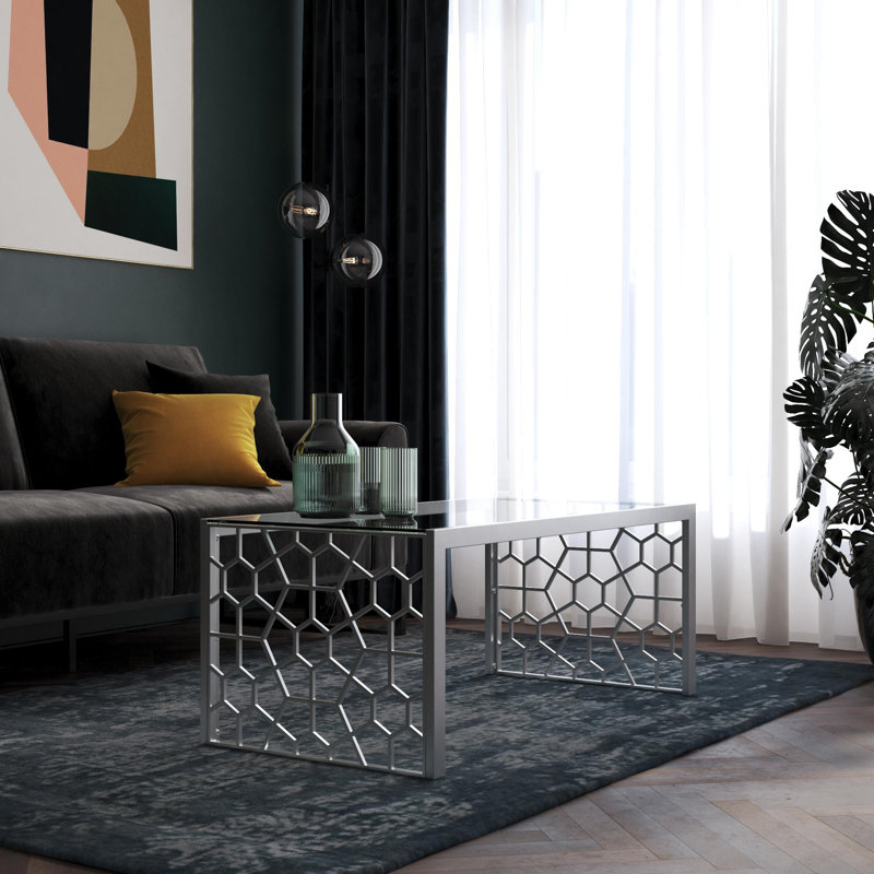 Marcucci Sled Coffee Table, Silver