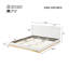 Lit plateforme en bois avec tête de lit tapissier, conception capitonnée