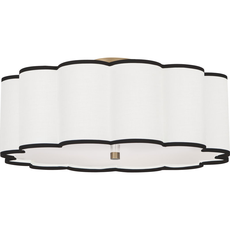 Axis Cotton / Cotton Blend Flush Mount, Aged Brass