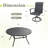 7-Pieces Round Patio Dining Set With Swivel PVC-coated polyester Chairs-1561478136