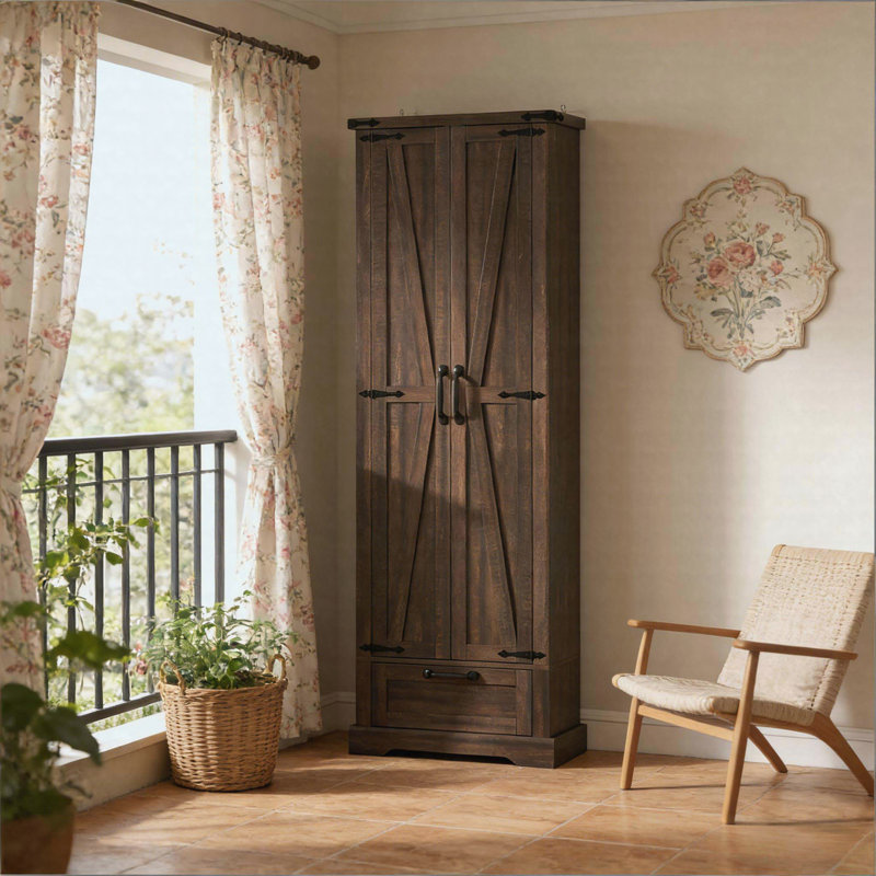 Armoire de rangement classique, garde-manger, armoire de cuisine avec tiroir Classic, Brown