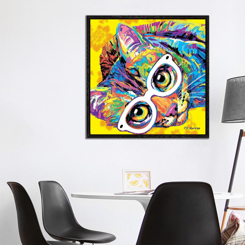 Butters by P.D. Moreno - Print on Canvas, 93.98 cm H x 93.98 cm W, Black Framed
