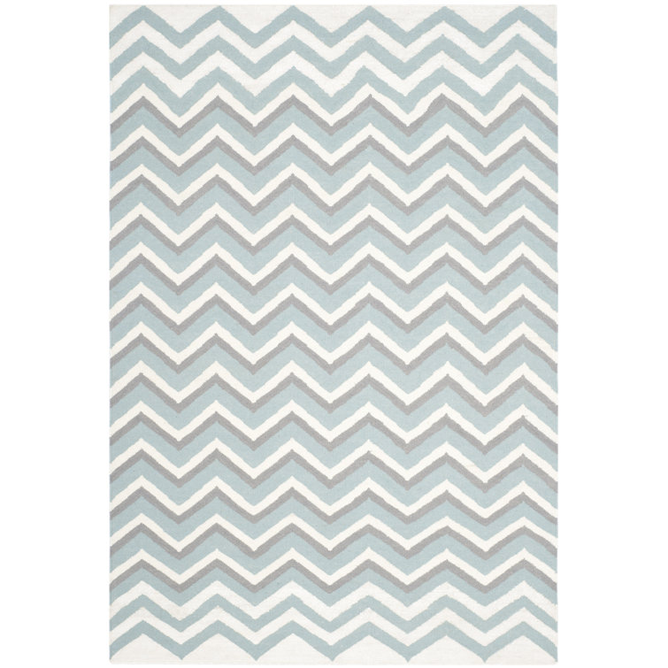 Agboka Chevron Wool Hand Woven Area Rug