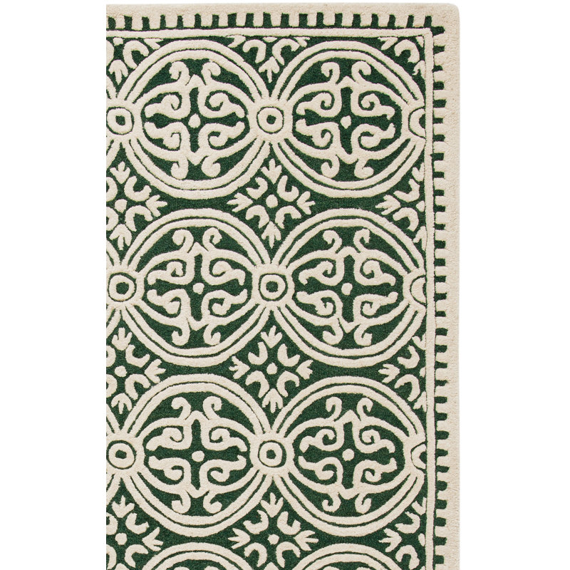 Tapis oriental en laine touffeté à la main Ridgeton, Tapis de couloir 2 pi 3 po x 8 pi