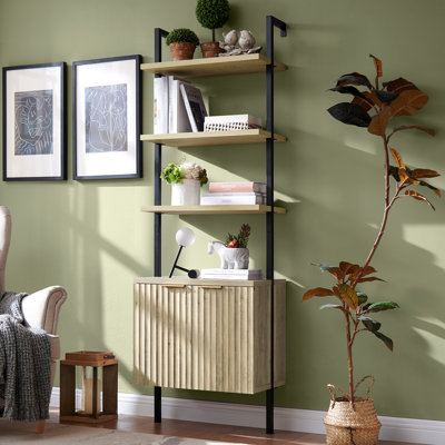Nicolee Ladder Storage Bookcase by Latitude Run