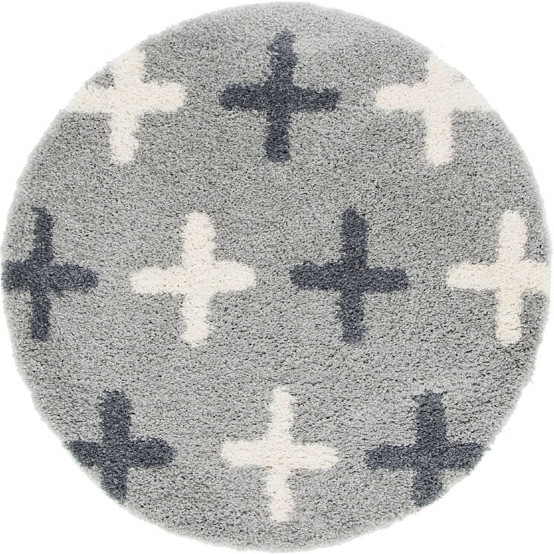 Mitzy Geometric Indoor Rug, Round 3'3"