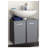 Quickset 327 60cm Single Bathroom Vanity Base Only in High Gloss Anthracite/Gloss Anthracite