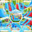 15.42' x 14.57' Inflatable Slide with Water Slide and Air Blower