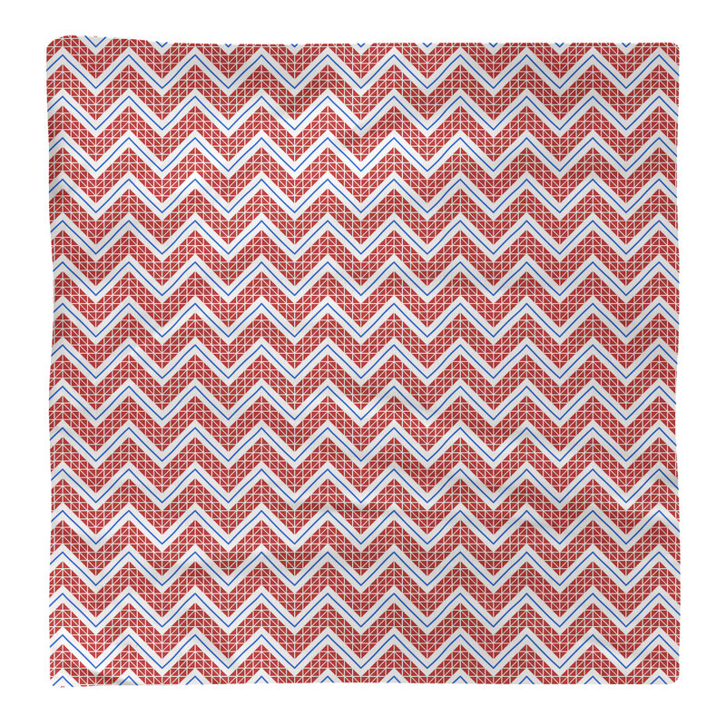 Chevron Square Napkin, 22" x 22", Red, Cotton