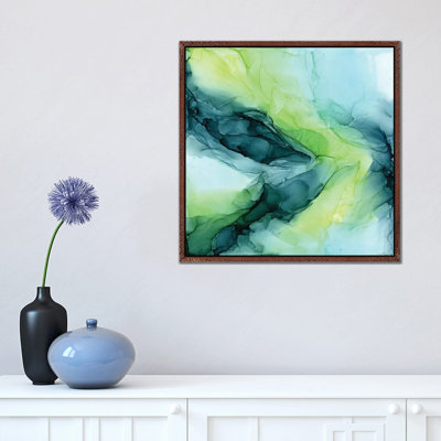 Aqua Lime by Elizabeth Karlson - Print on Canvas
