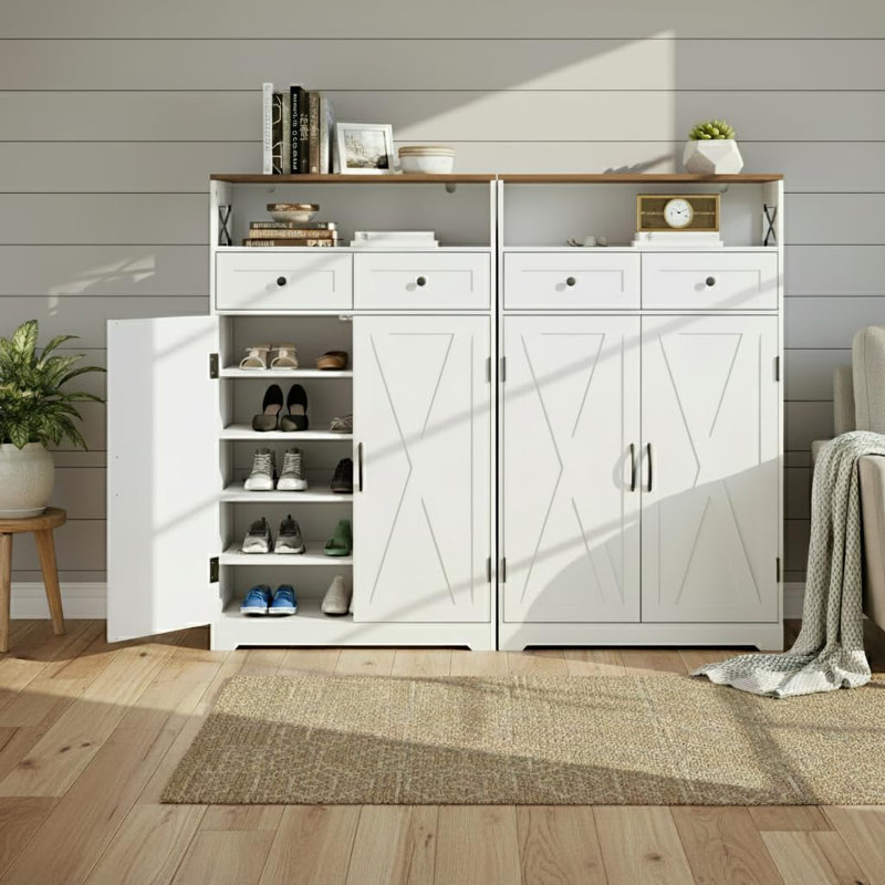 Armoire de rangement pour chaussures Modern Farmhouse