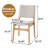 Upholstered Stackable Dining Chairs Set of 4 Linen Fabric Seat Backrest, Solid Wood Frame for Modern and Rustic Interiors-423690667-421917458