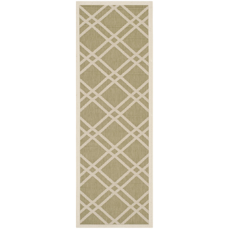 Arneshia Power Loom Beige Indoor/Outdoor Area Rug, Runner 2'3" x 10'
