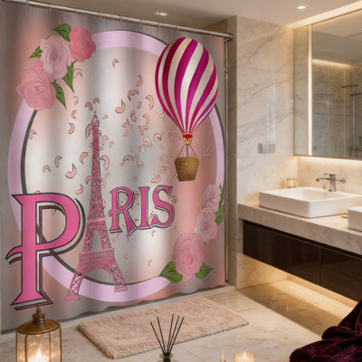 Ensemble de rideau de douche Valentine's Day Gnome Love