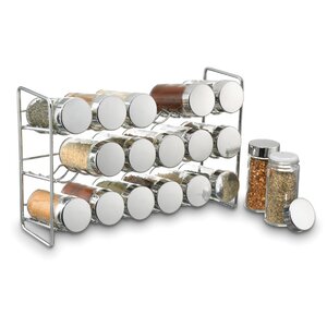 Compact 18 Jar Spice Jar & Rack Set