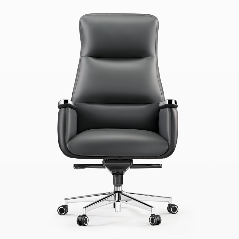 Jaedyn Executive Leather Office Chair, Iron Gray