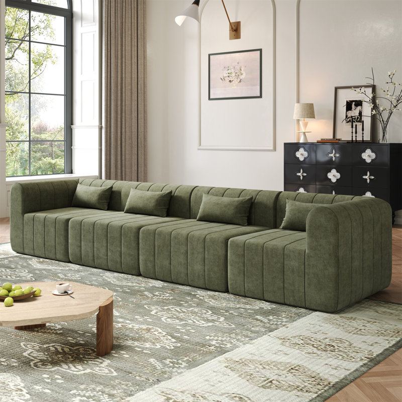 Canapé modulaire 145,5 pouces, Vert