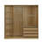 Doorless Wooden Storage Wardrobe For Dedroom With Shelves And 3 Drawers-1636198096