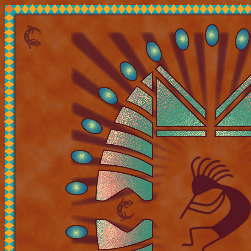 Kokopelli Shower Curtain – Southwestern Union Rustic Print
