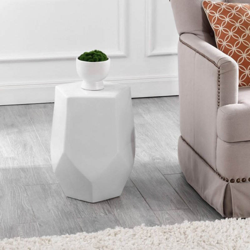 Tabouret de jardin Pryce, Blanc