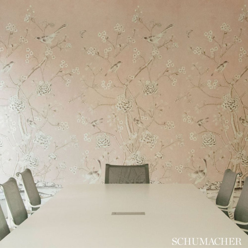 Schumacher x Mary McDonald Chinois Palais Panel, Blush Conch