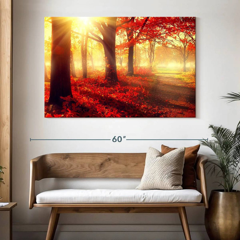 Harnek Sunny Fall Forest, 34" H x 51" W