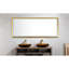 Miroir à brouillard doré en aluminium doré pour salle de bain - 96 po L 48 po H, lumen élevé, réglable avec et intensité variable dorée, aluminium, lumen