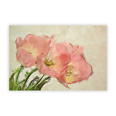 Pink Tulip Art - Frameless Print