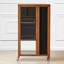 Vitrine 29,92 "en bois massif brun standard