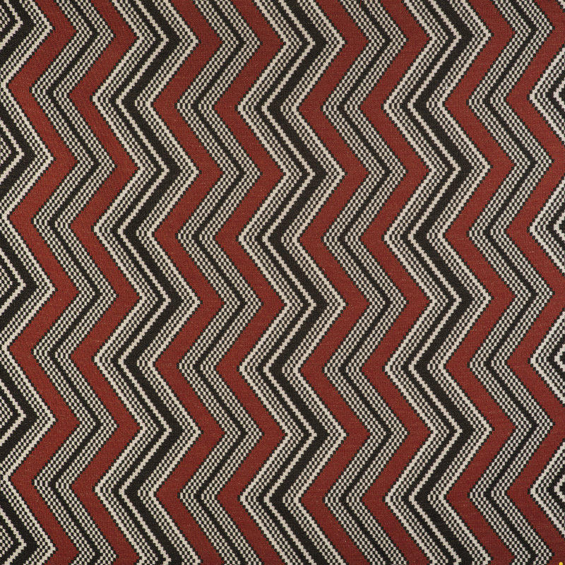 Zig Zag Performance Fabric, Rojo