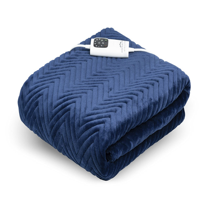 Biancca Heated Throw Blanket, Blue