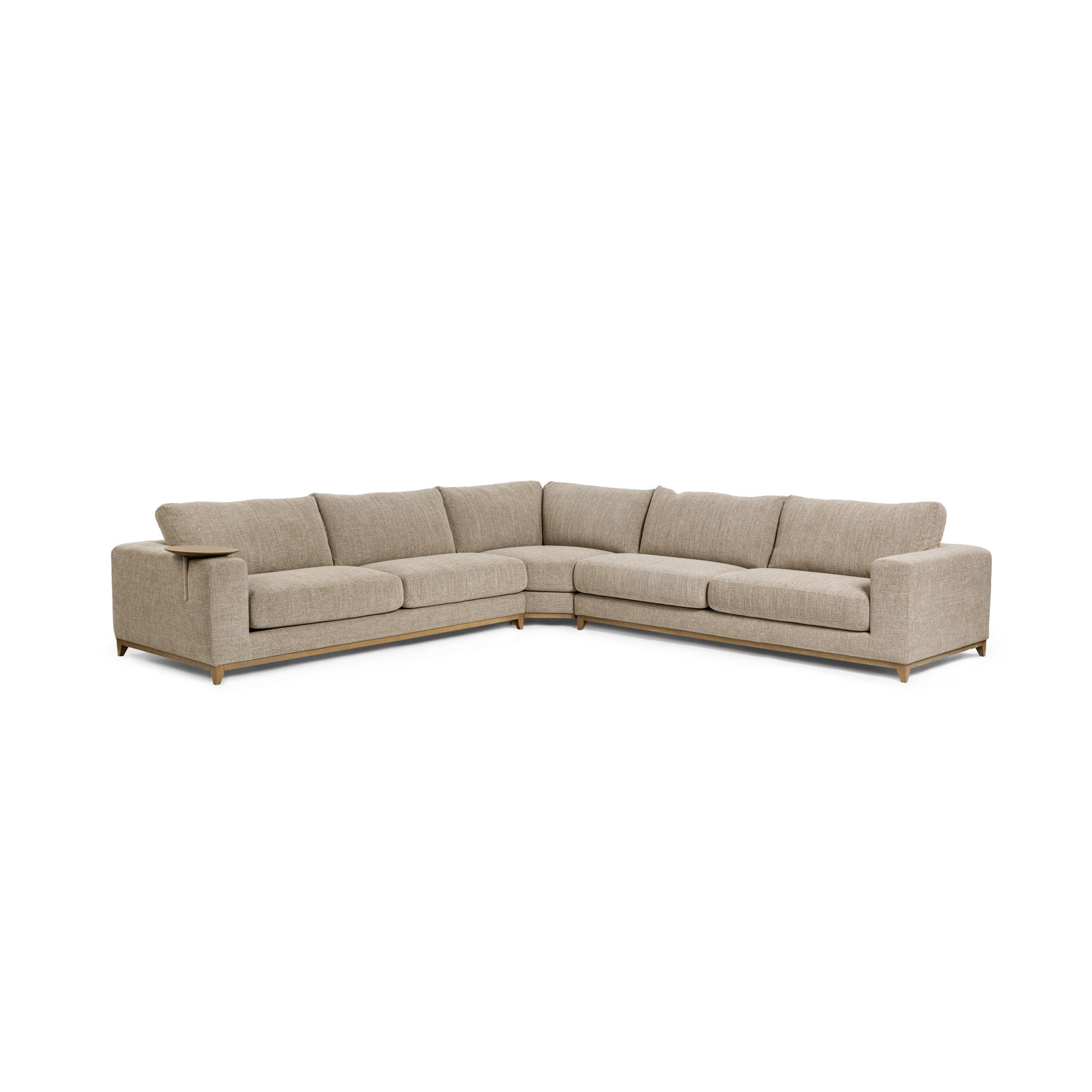 Donovan 3 - Piece Sectional, Bisque Polyester Blend