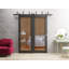 Panneau de porte de grange à dalle | Verre transparent noir mat Lucia | Portes intérieures robustes avec finition-87391712