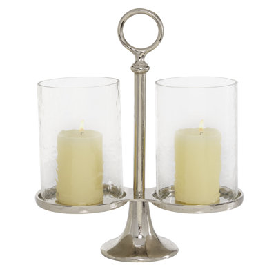Porte-bougie en verre de 14,4 po