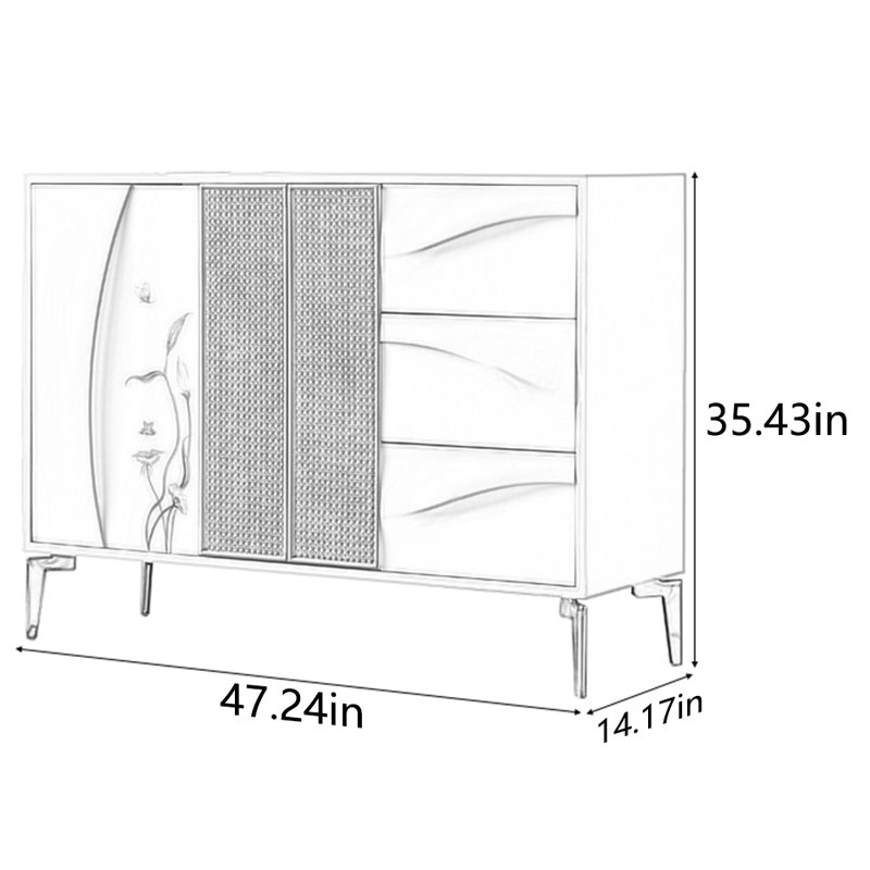 Pattern art decorative cabinets Simple lockers