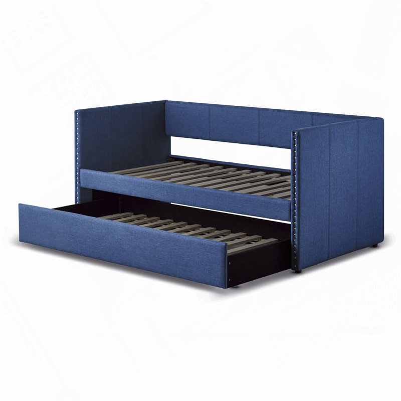 Lit de jour avec couchette Yelton, Bleu