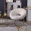 Fauteuil d'appoint basique en fausse fourrure