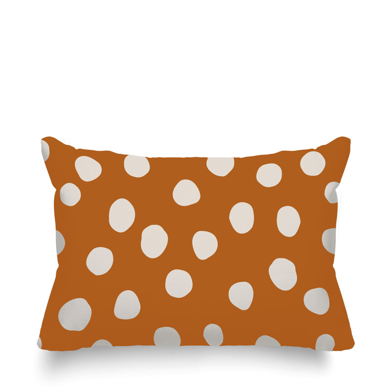 Coussin lombaire réversible intérieur / extérieur Sofi Minimalist, H 14 po x l 20 po, Orange brûlé