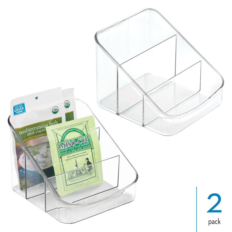 Ensemble de 2 compartiments divisés pour la cuisine et le garde-manger iDesign - Ensemble de 2 - Transparent