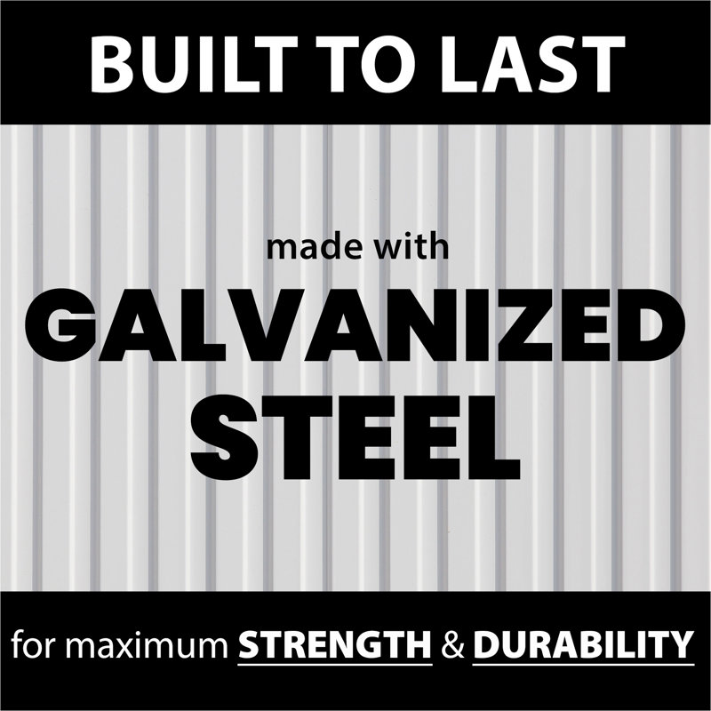 Hanover 64'' Dark Gray Galvanized Steel Firewood Rack