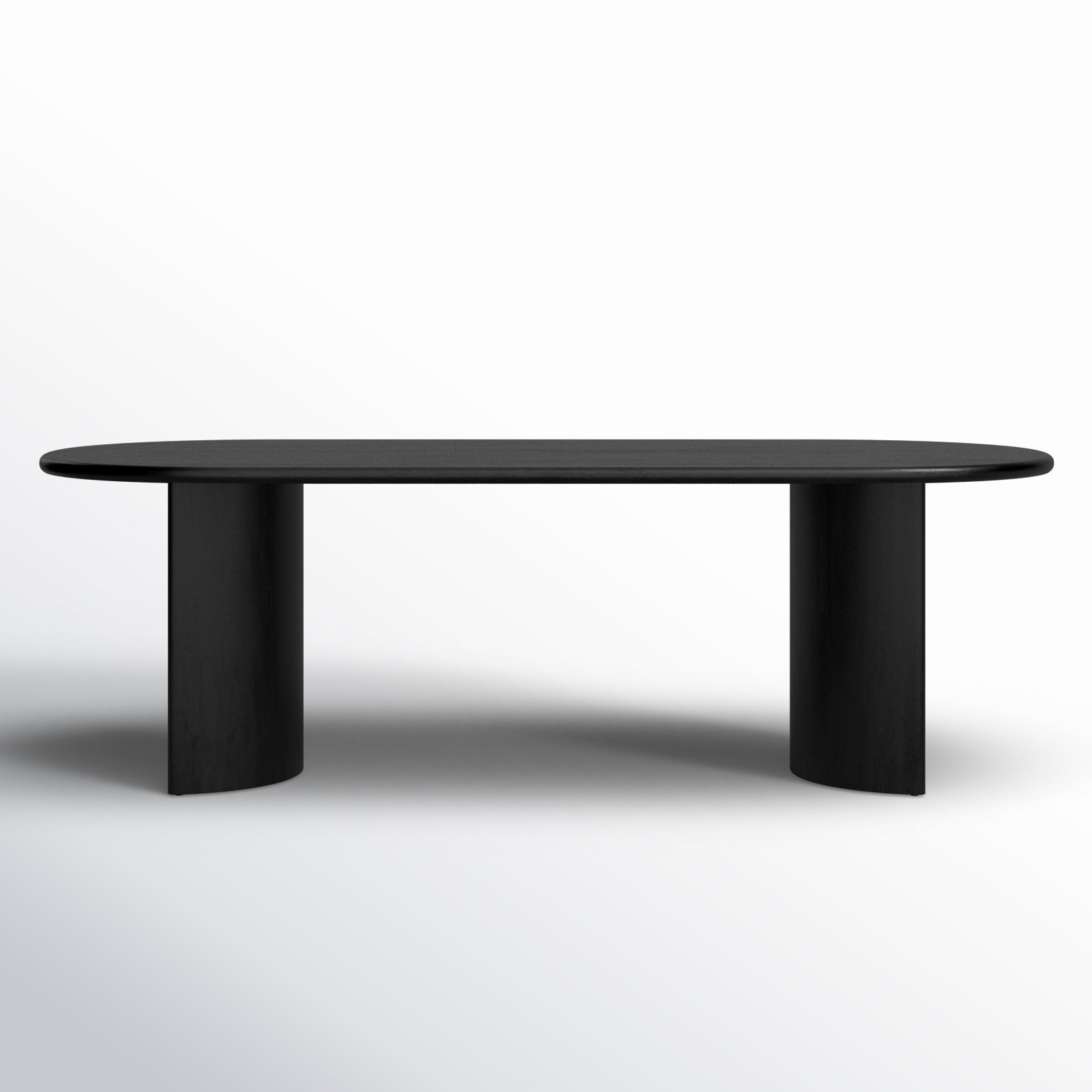 Haiden 94'' Double Pedestal Dining Table, 30" H x 94" W x 42" D, Aged Black Acacia