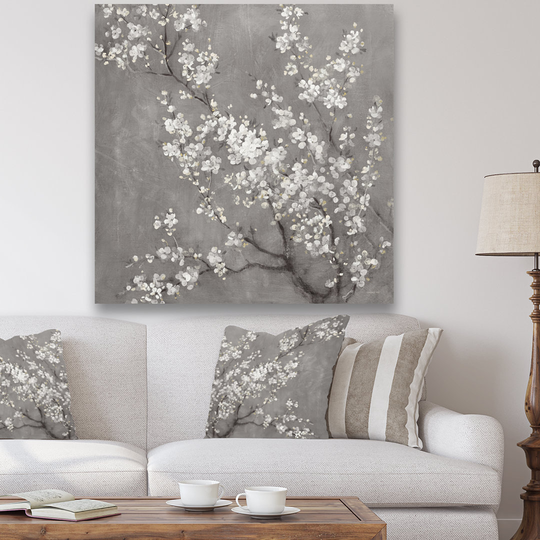 " White Cherry Blossoms II " East Urban Home 