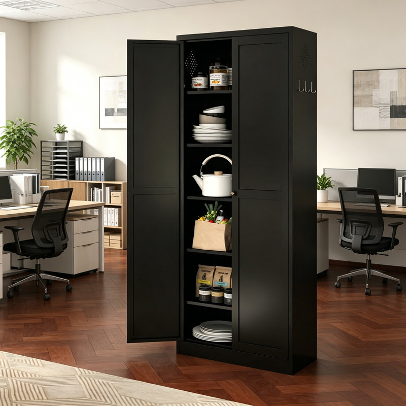 Armoire en métal avec 4 tablettes