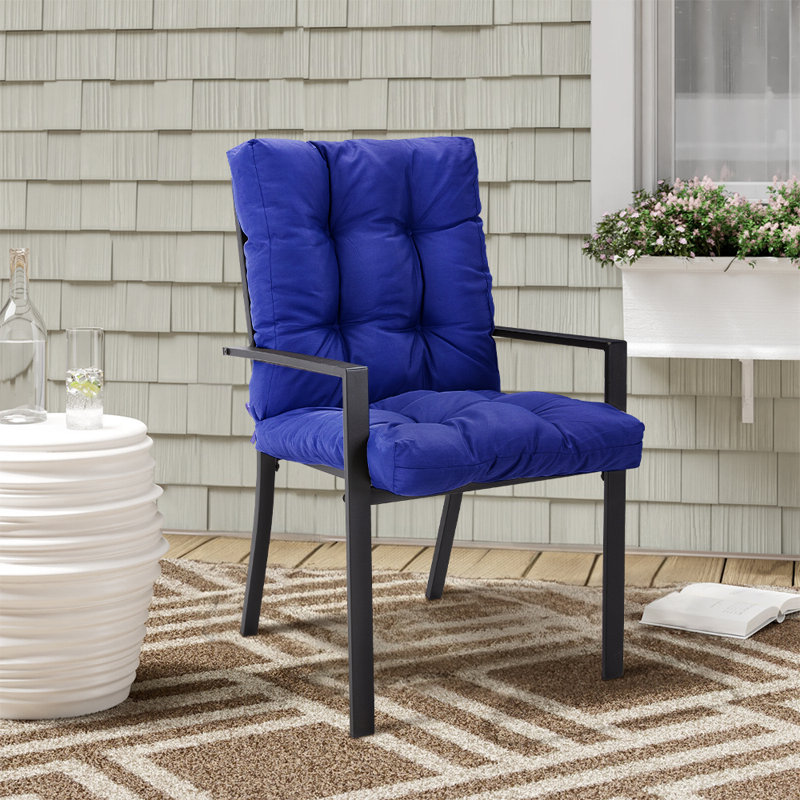 Outdoor Seat/Back Cushion, Navy Blue