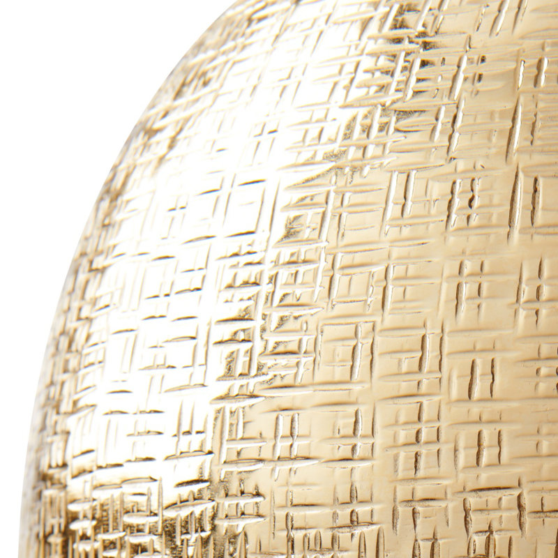 Mali Handmade Metal Table Vase, 13.5" H x 14.5" W x 14.5" D