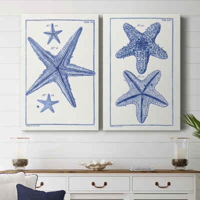 Blue Sea Stars III-Premium Gallery Wrapped Canvas -Ready to Hang