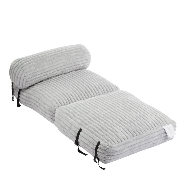 Fauteuil à billes d'intérieur pliable, gris clair